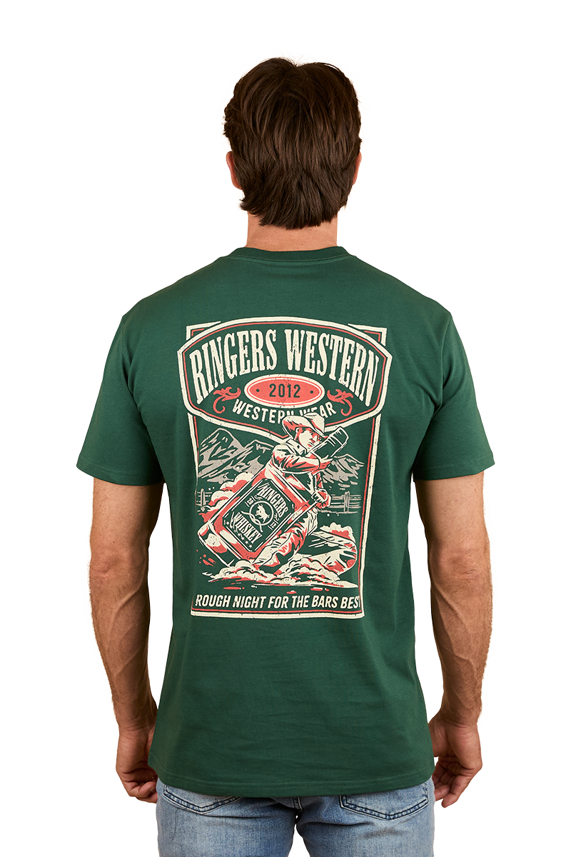 Ringers Western Mens Bars Best S/S Tee (124076RW) Pine