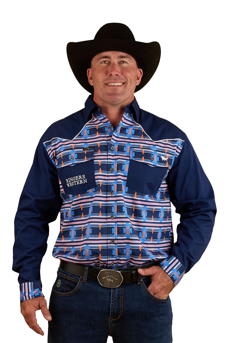 Ringers Western Mens Friday Night Limited Edition L/S Shirt (124071RW) Navy