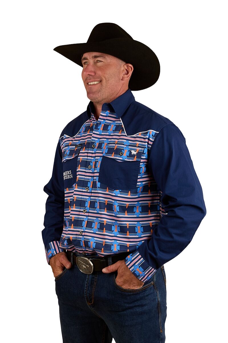 Ringers Western Mens Friday Night Limited Edition L/S Shirt (124071RW) Navy