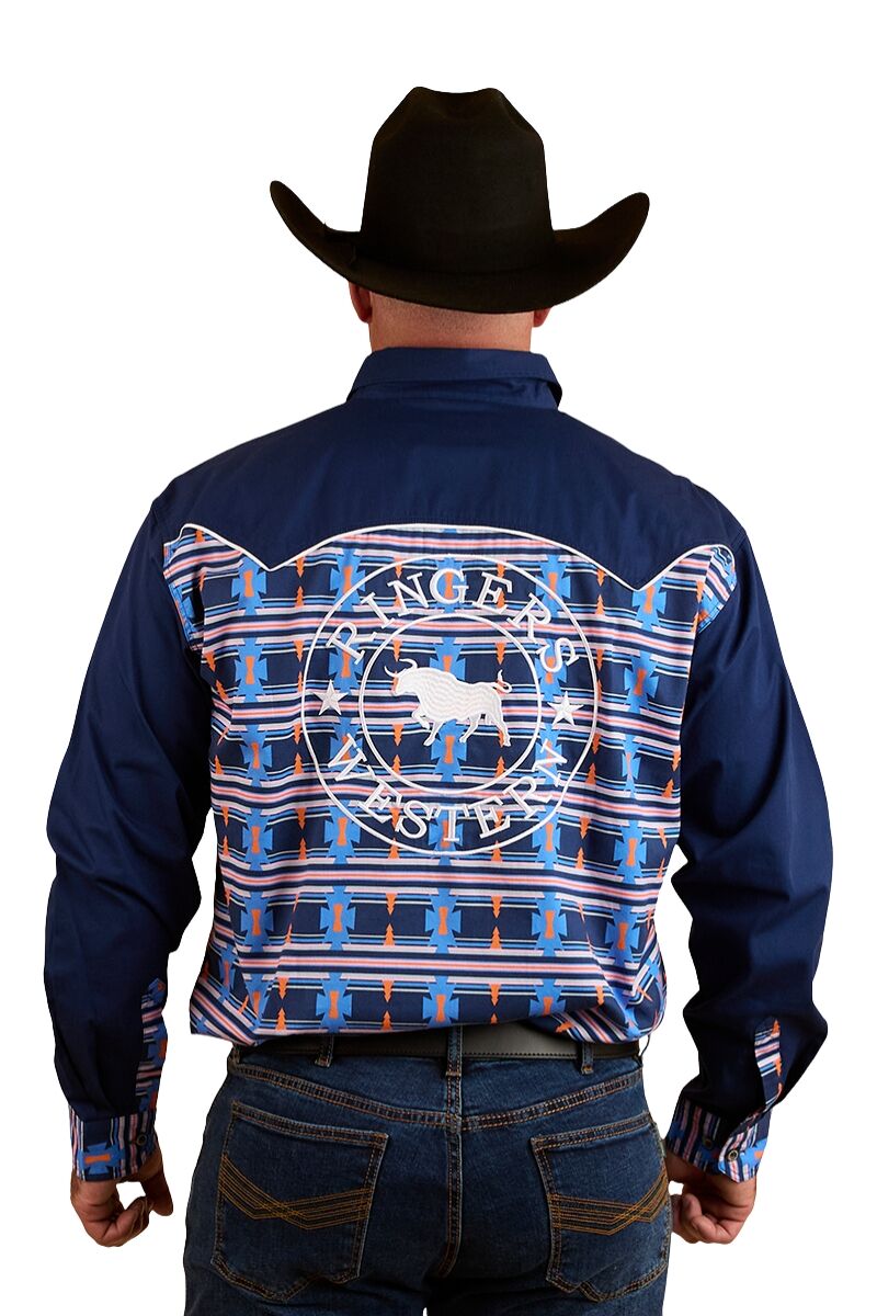 Ringers Western Mens Friday Night Limited Edition L/S Shirt (124071RW) Navy