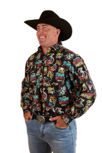 Ringers Western Mens The Dyno Limited Edition L/S Shirt (124089RW) Black/Multi