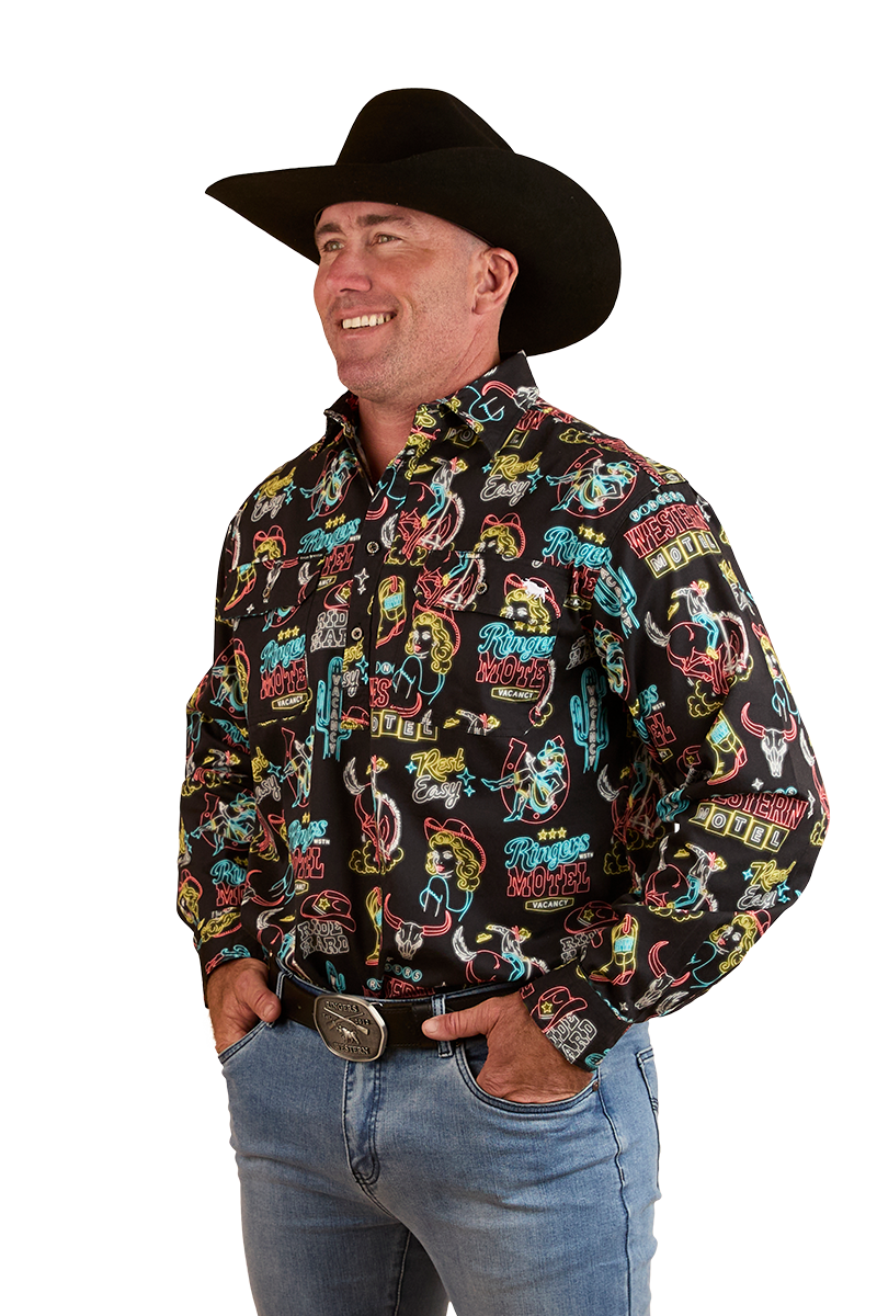 Ringers Western Mens The Dyno Limited Edition L/S Shirt (124089RW) Black/Multi