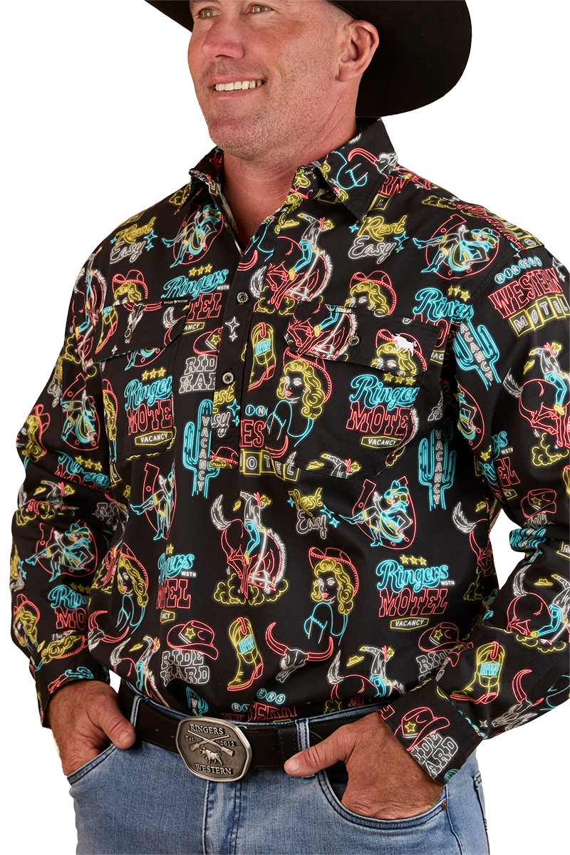 Ringers Western Mens The Dyno Limited Edition L/S Shirt (124089RW) Black/Multi