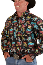 Ringers Western Mens The Dyno Limited Edition L/S Shirt (124089RW) Black/Multi