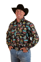 Ringers Western Mens The Dyno Limited Edition L/S Shirt (124089RW) Black/Multi