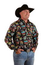 Ringers Western Mens The Dyno Limited Edition L/S Shirt (124089RW) Black/Multi