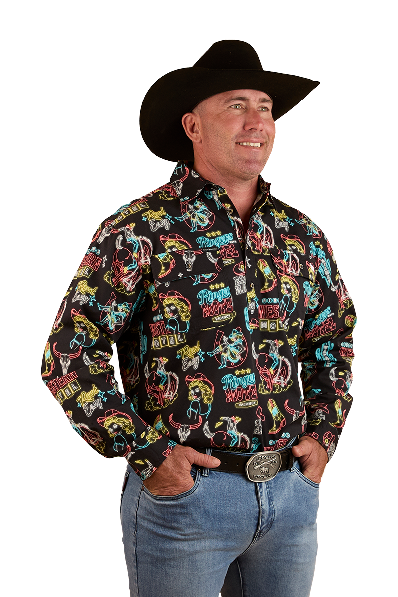 Ringers Western Mens The Dyno Limited Edition L/S Shirt (124089RW) Black/Multi