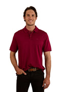 Ringers Western Mens Tech S/S Polo (124091RW) Burgundy
