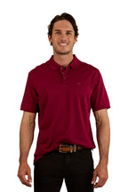 Ringers Western Mens Tech S/S Polo (124091RW) Burgundy