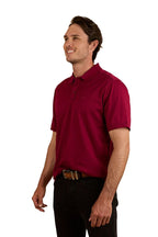 Ringers Western Mens Tech S/S Polo (124091RW) Burgundy