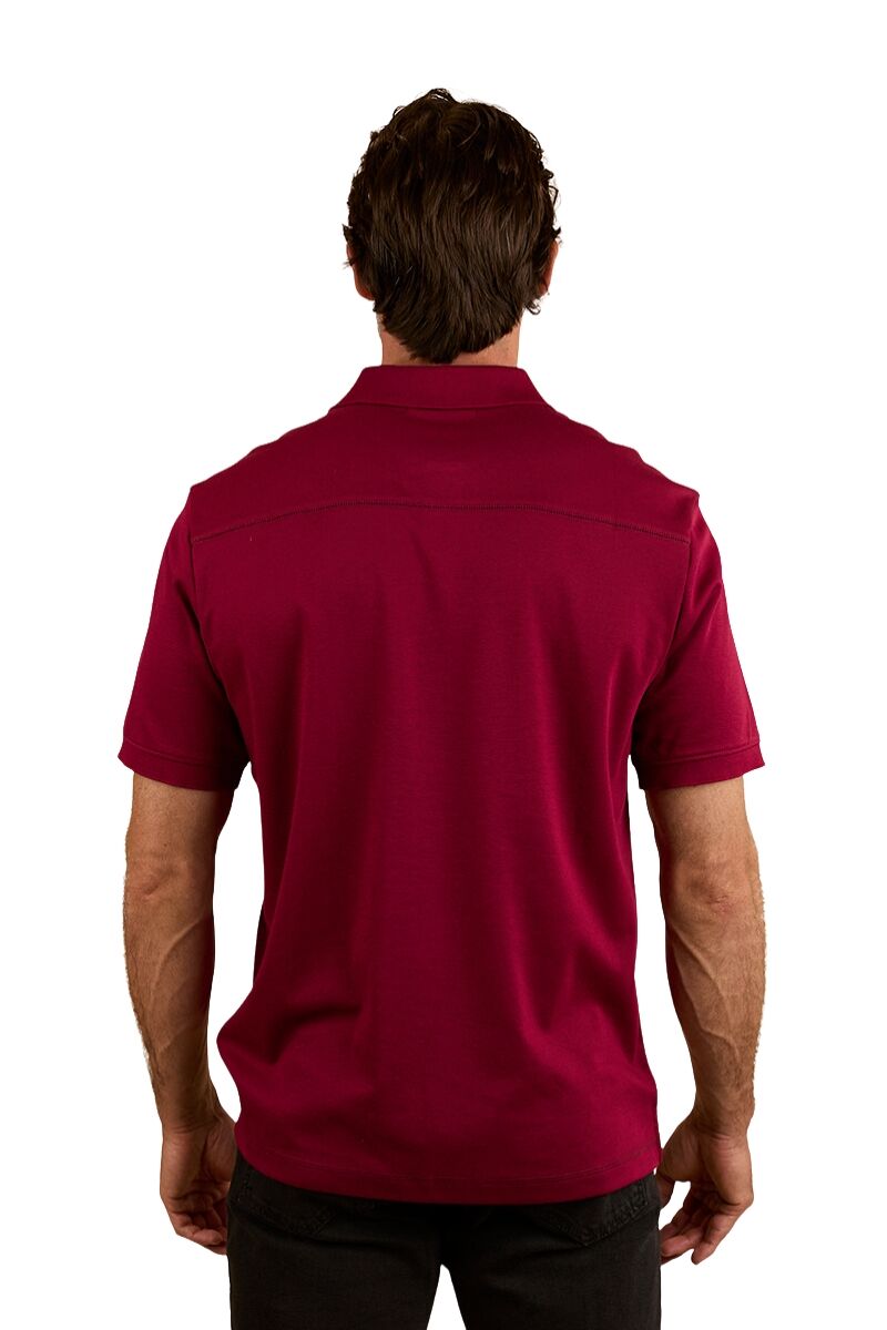 Ringers Western Mens Tech S/S Polo (124091RW) Burgundy