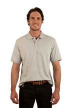 Ringers Western Mens Tech S/S Polo (124091RW) Grey Marle