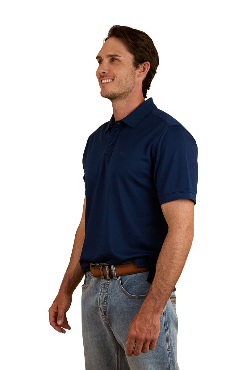 Ringers Western Mens Tech S/S Polo (124091RW) Navy