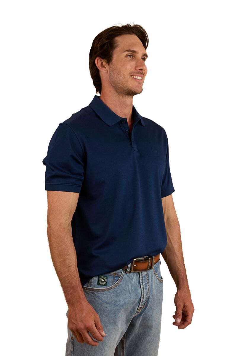 Ringers Western Mens Tech S/S Polo (124091RW) Navy