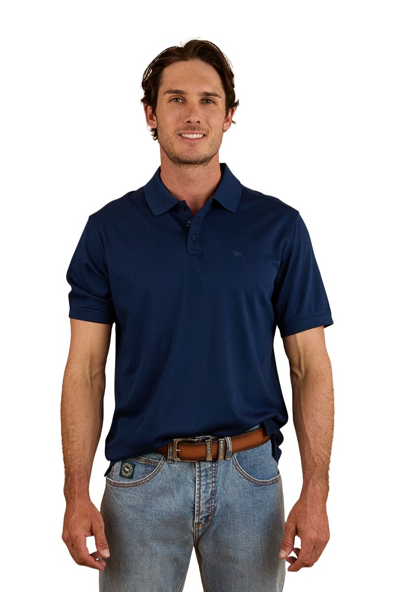 Ringers Western Mens Tech S/S Polo (124091RW) Navy