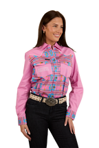 Ringers Western Womens Burdekin Limited Edition Full Button L/S Shirt (224092RW) Pastel Pink