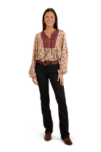 Ringers Western Womens Twyla Fashion S/S Top (224078RW) Off White [SD]