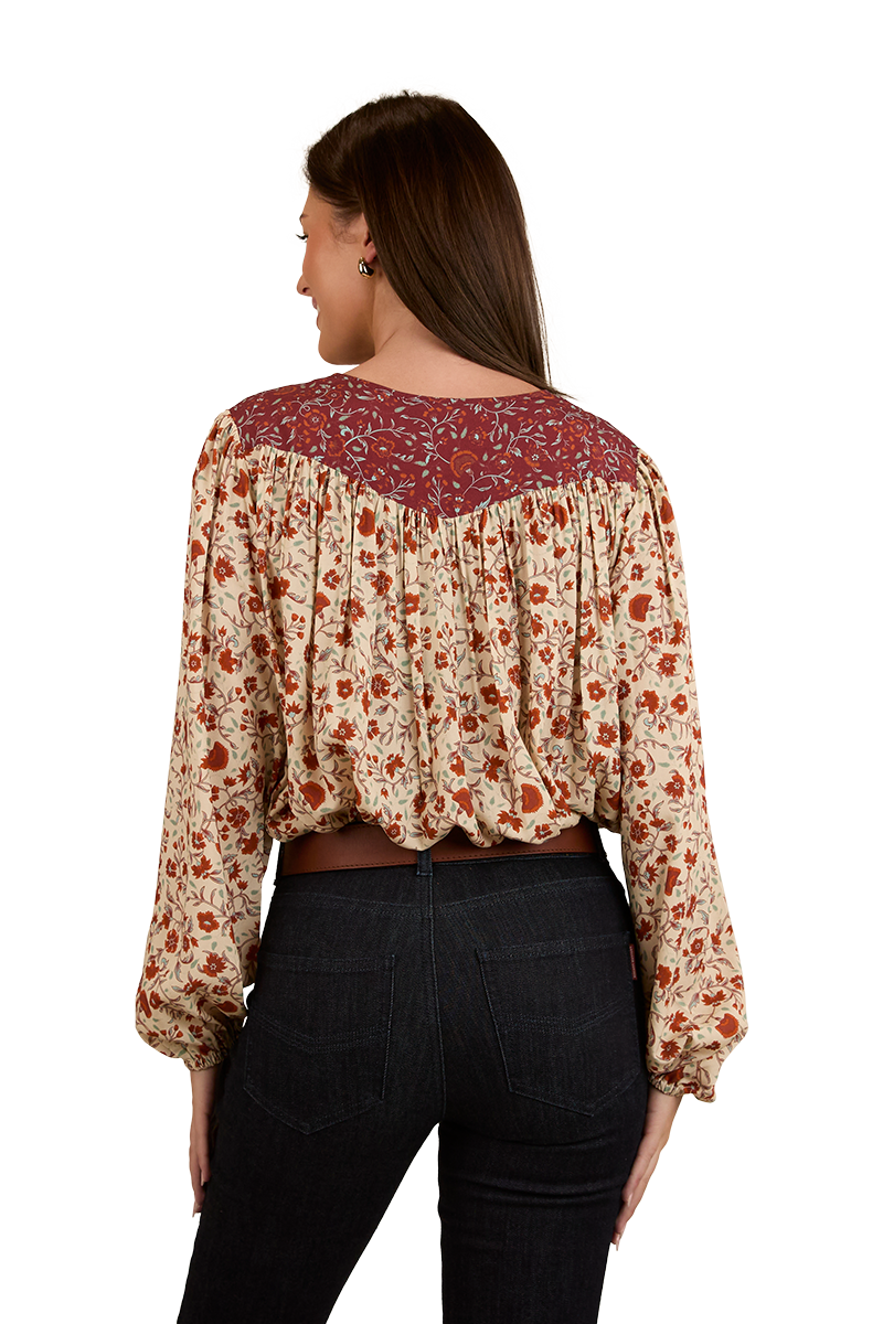 Ringers Western Womens Twyla Fashion S/S Top (224078RW) Off White [SD]