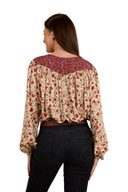 Ringers Western Womens Twyla Fashion S/S Top (224078RW) Off White [SD]