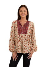 Ringers Western Womens Twyla Fashion S/S Top (224078RW) Off White [SD]