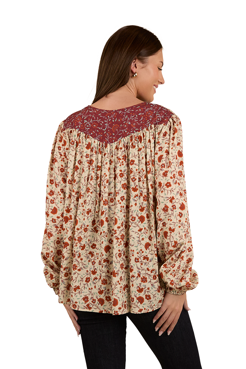 Ringers Western Womens Twyla Fashion S/S Top (224078RW) Off White [SD]