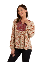 Ringers Western Womens Twyla Fashion S/S Top (224078RW) Off White [SD]