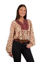 Ringers Western Womens Twyla Fashion S/S Top (224078RW) Off White [SD]