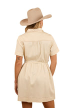 Ringers Western Womens Eloise S/S Shirt Dress (224077RW) Off White