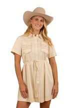 Ringers Western Womens Eloise S/S Shirt Dress (224077RW) Off White