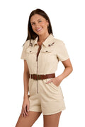 Ringers Western Womens Narooma Denim Playsuit (224100RW) Off White