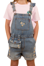 Ringers Western Childrens Bessie Denim Short Overalls (324041RW) Light Wash Blue