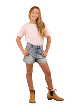 Ringers Western Childrens Bridie Denim Shorts (324046RW) Light Wash Blue