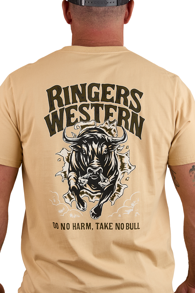Ringers Western Mens Do No Harm Loose Fit S/S Tee (124067RW) Dark Sand