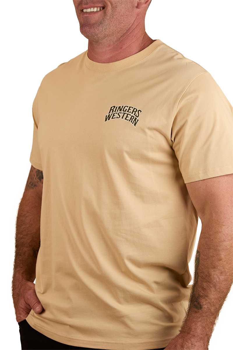 Ringers Western Mens Do No Harm Loose Fit S/S Tee (124067RW) Dark Sand