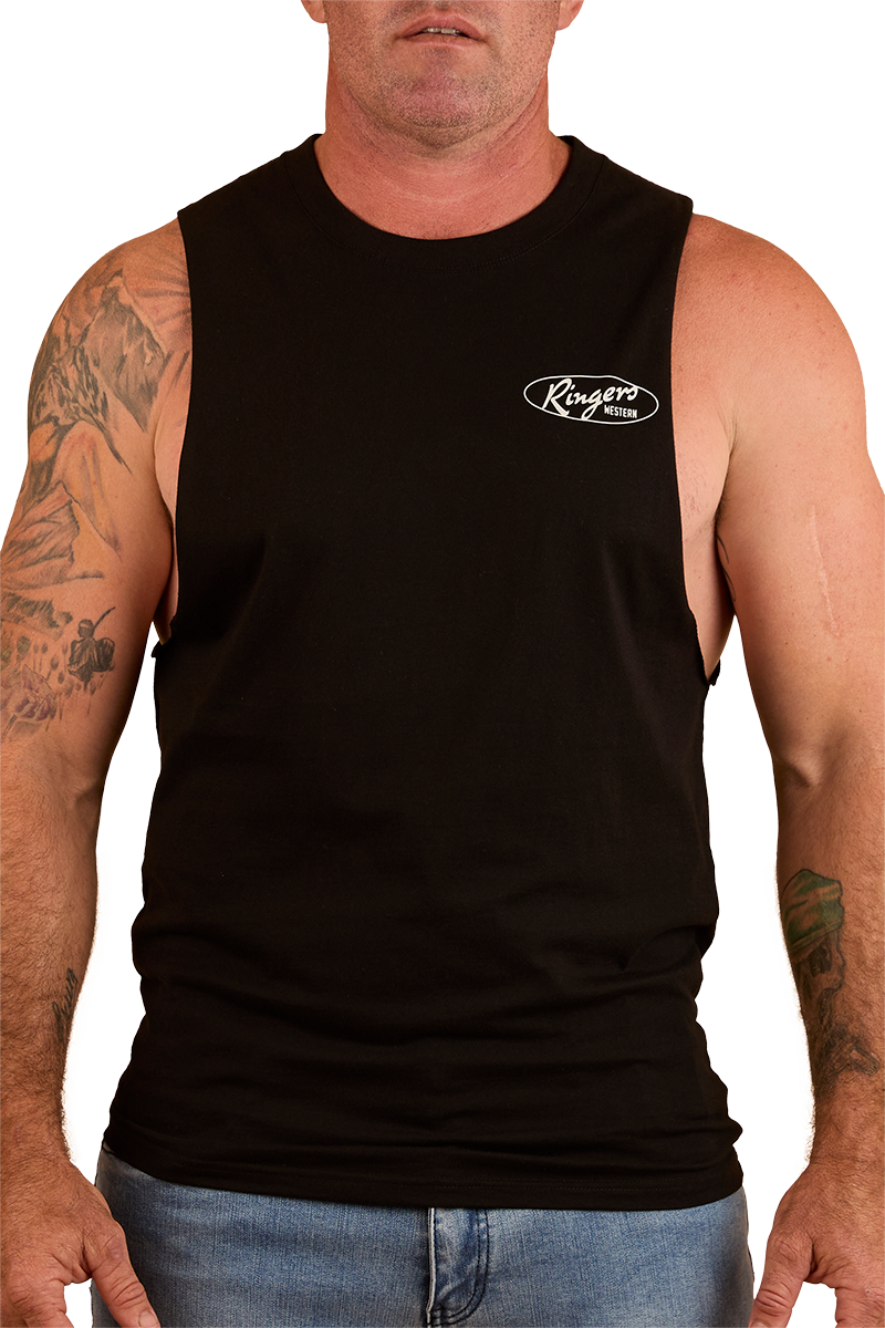 Ringers Western Mens Mud Sweat Beers Mens Muscle Tank (124087RW) Black