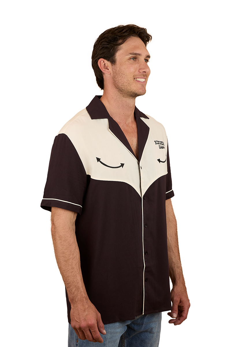 Ringers Western Mens Take No Bull Mens S/S Pub Shirt (124092RW) Charcoal