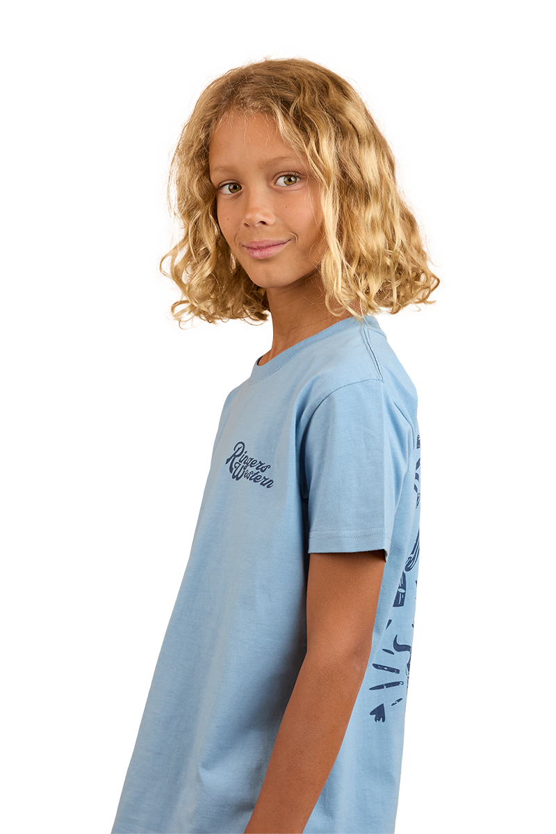 Ringers Western Childrens Boot Scootin Kids Classic Fit S/S Tee (324016RW) Dusk