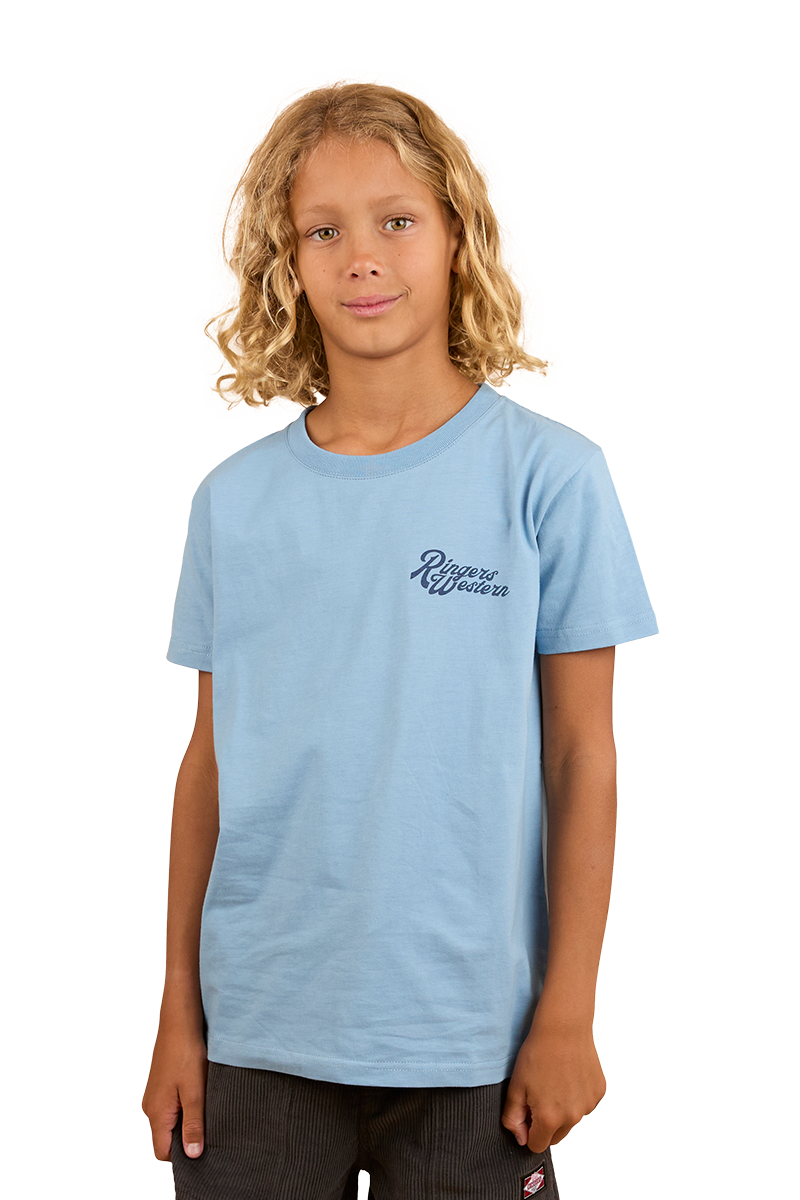 Ringers Western Childrens Boot Scootin Kids Classic Fit S/S Tee (324016RW) Dusk