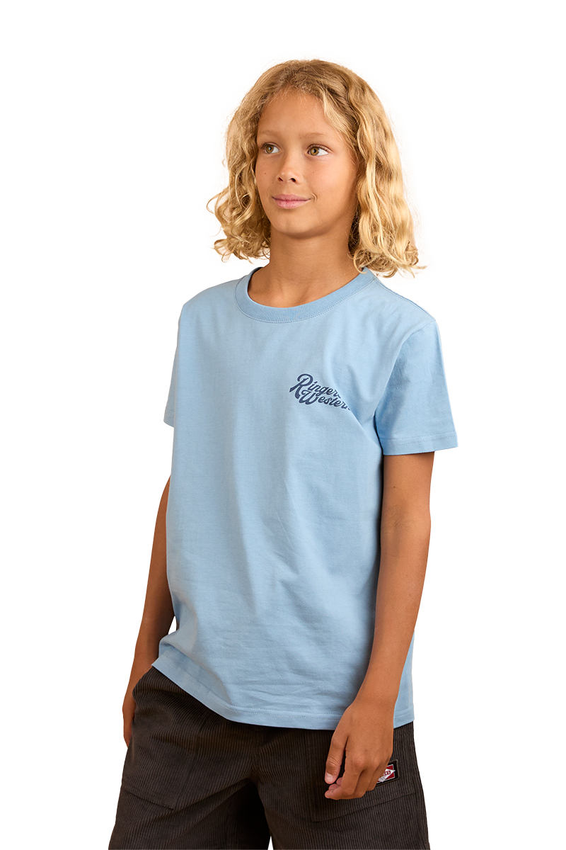 Ringers Western Childrens Boot Scootin Kids Classic Fit S/S Tee (324016RW) Dusk