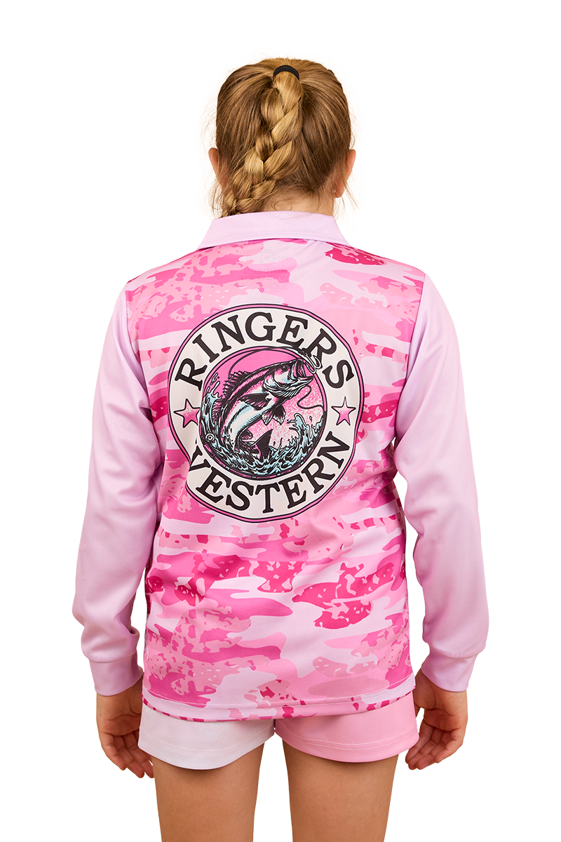 Ringers Western Childrens Big Catch L/S Fishing Jersey (324018RW) Ballet Pink