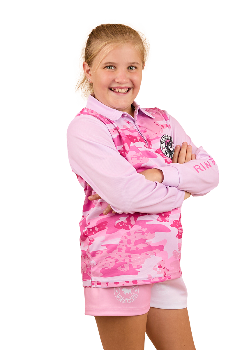 Ringers Western Childrens Big Catch L/S Fishing Jersey (324018RW) Ballet Pink