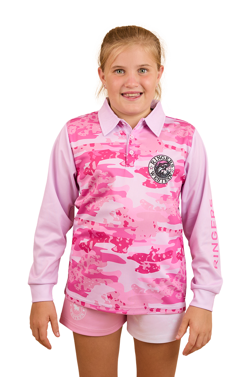 Ringers Western Childrens Big Catch L/S Fishing Jersey (324018RW) Ballet Pink