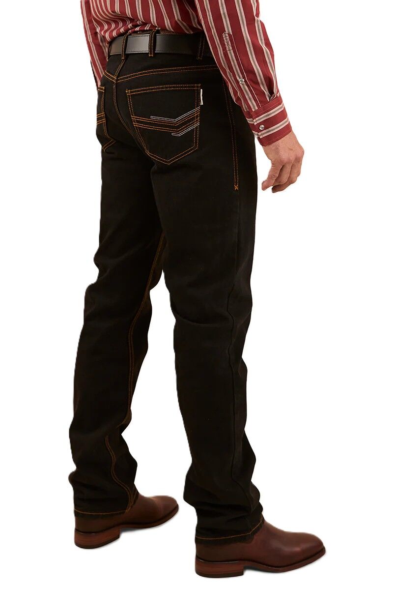Ringers Western Mens Barrington Slim Fit Mid Rise Jeans (121092RW) Black
