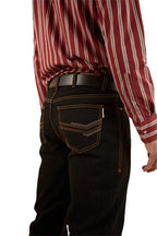 Ringers Western Mens Barrington Slim Fit Mid Rise Jeans (121092RW) Black