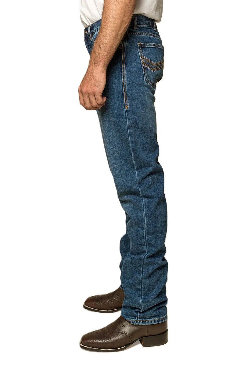 Ringers Western Mens Barrington Slim Fit Mid Rise Jeans (121092RW) Dark Wash Blue