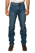 Ringers Western Mens Barrington Slim Fit Mid Rise Jeans (121092RW) Dark Wash Blue