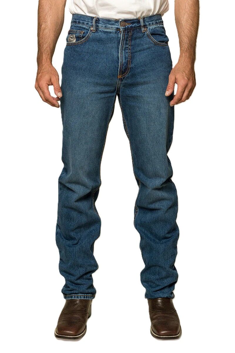 Ringers Western Mens Barrington Slim Fit Mid Rise Jeans (121092RW) Dark Wash Blue