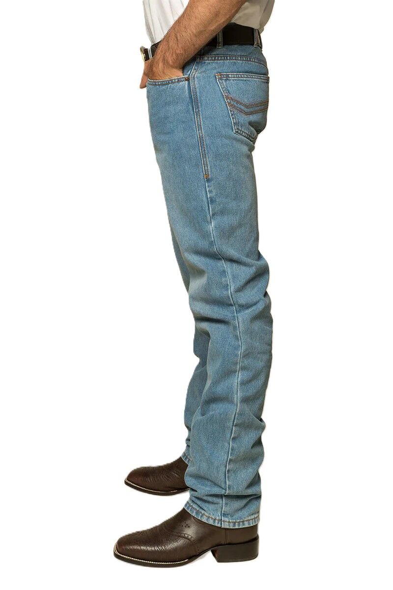 Ringers Western Mens Barrington Slim Fit Mid Rise Jeans (121092RW) Light Wash Blue