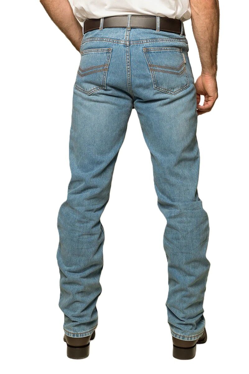 Ringers Western Mens Barrington Slim Fit Mid Rise Jeans (121092RW) Light Wash Blue