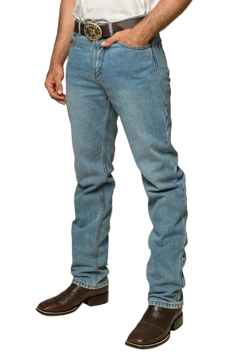 Ringers Western Mens Barrington Slim Fit Mid Rise Jeans (121092RW) Light Wash Blue